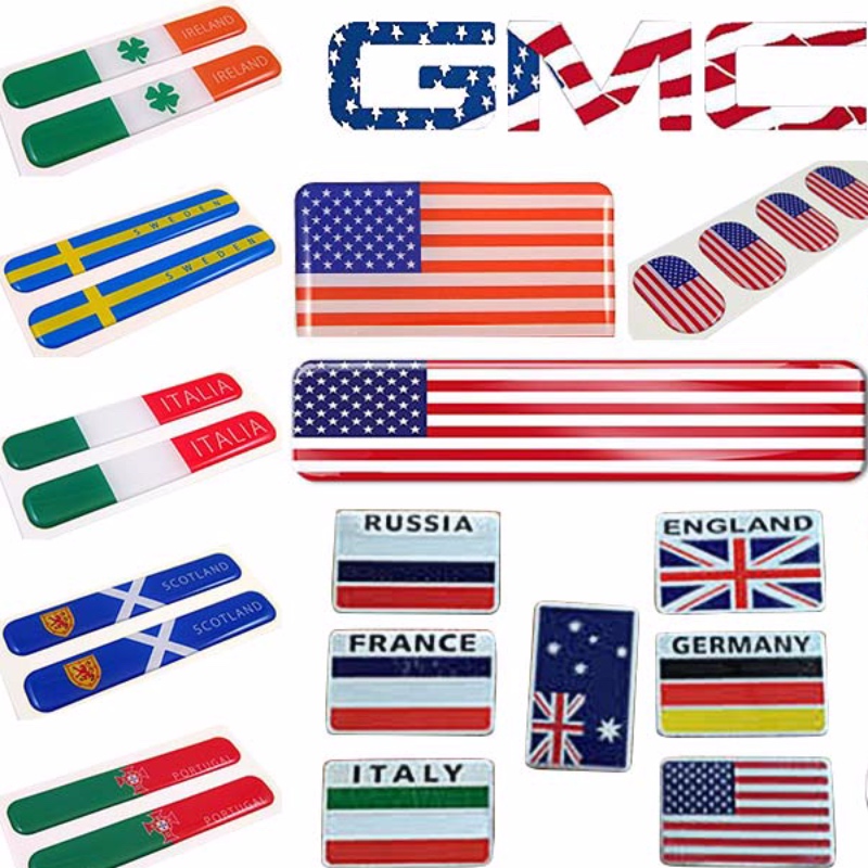 american flag domed sticker, emblem Car stickers